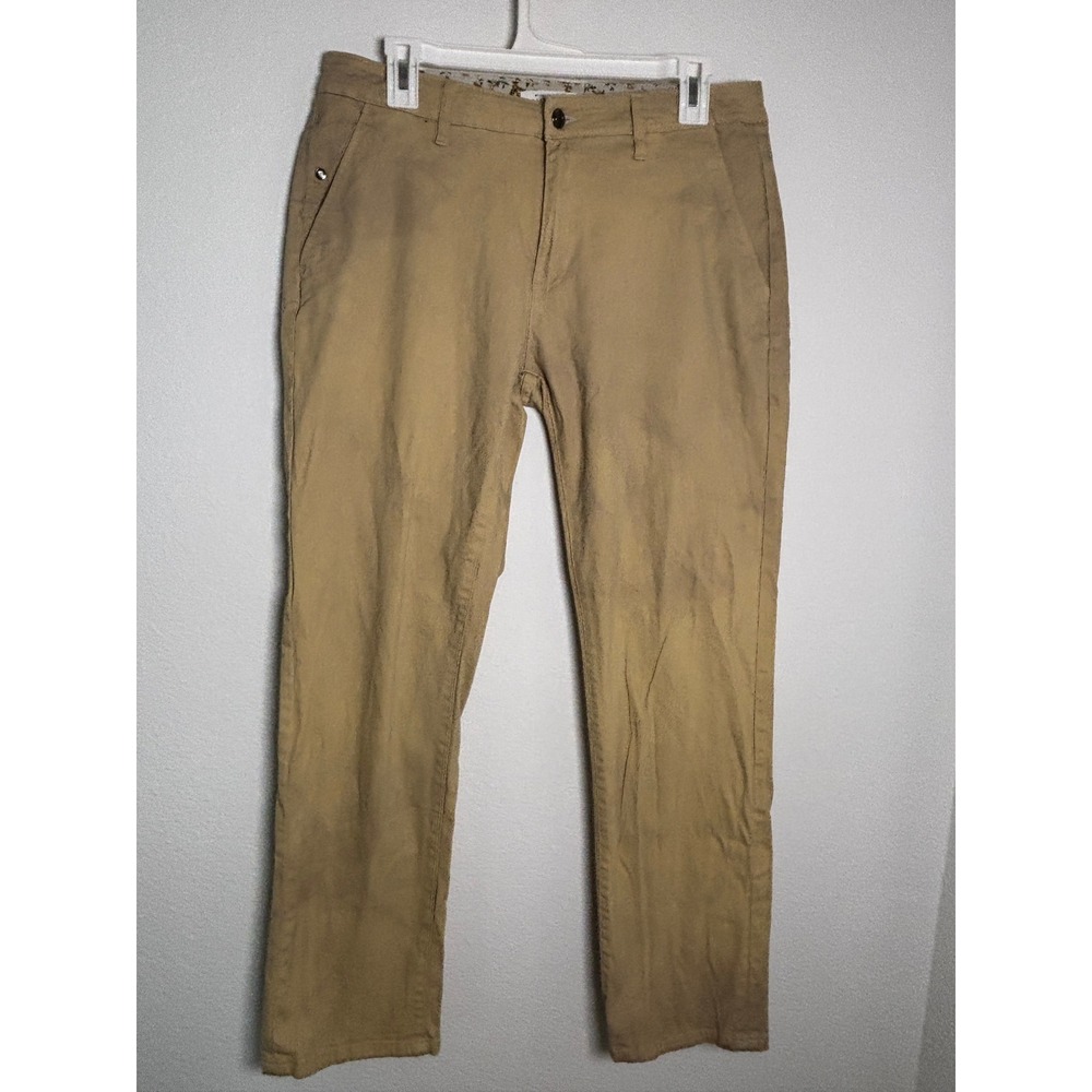 Michael Brandon Essentials Mens Khaki Chino‎ Pants Tan 32x30 Straight Leg Casual